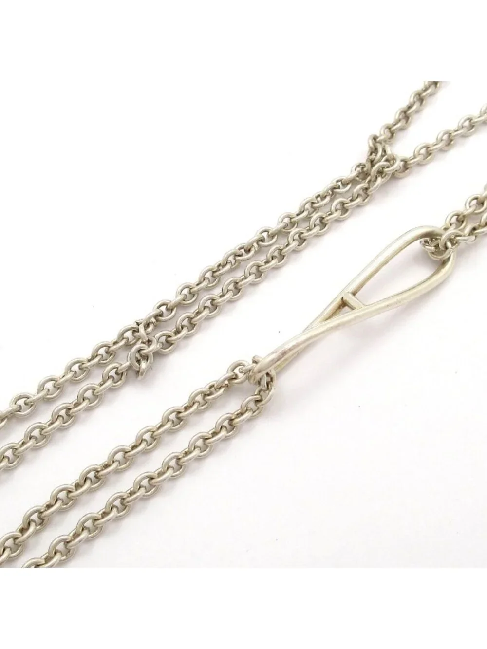 Hermes Necklace Chaine D'ancre Twist Silver Long